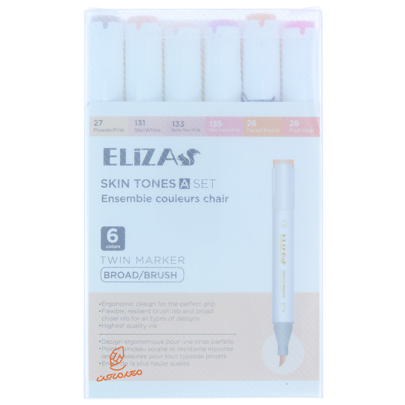 ست ماژیک 6 عددی براش سری A الیزا ELIZA