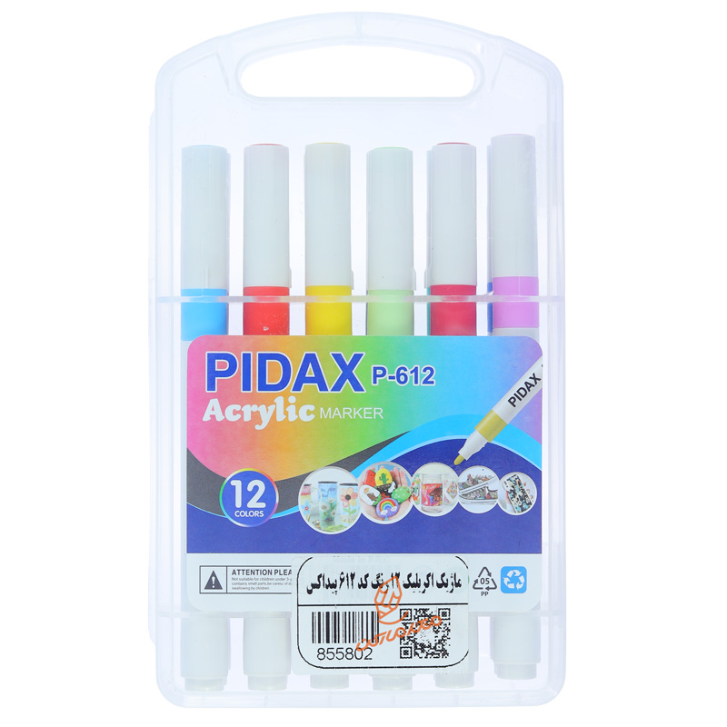 ماژیک اکریلیک 12 رنگ P-612 پیداکس PIDAX