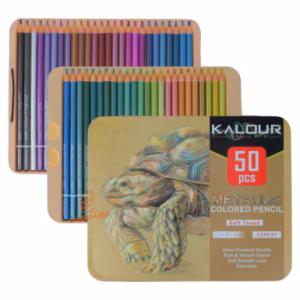 مداد رنگی 50 رنگ متالیک طرح لاک پشت کالور KALOUR