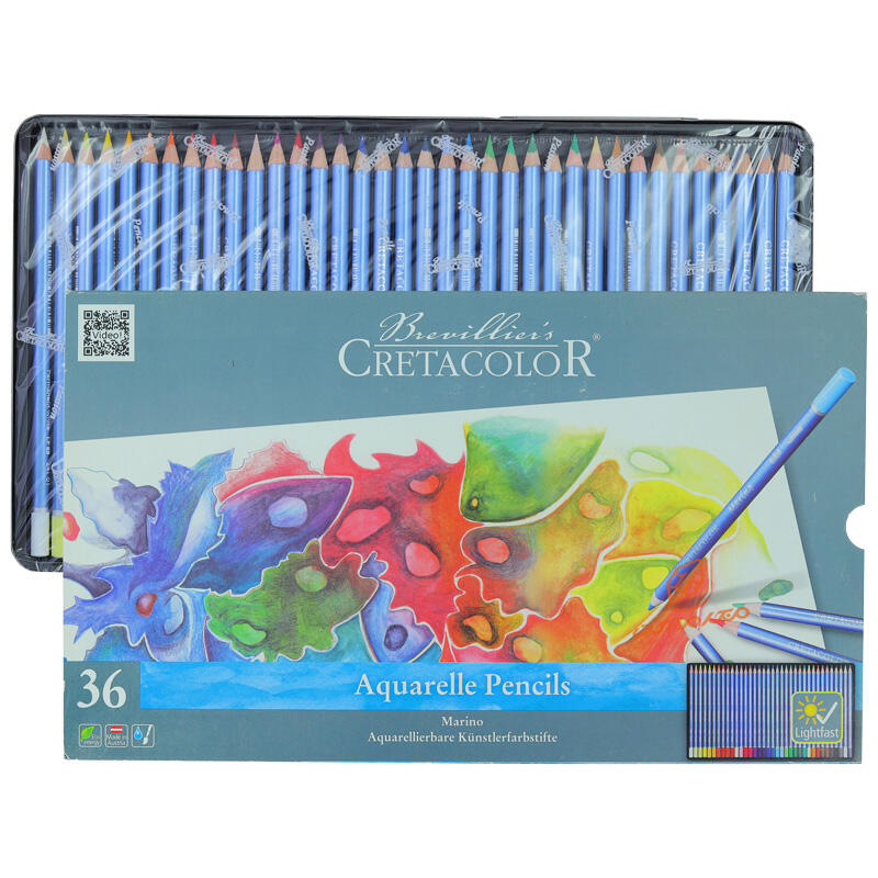 مداد آبرنگی 36 رنگ 24036 جعبه فلزی کرتاکالر CRETACOLOR